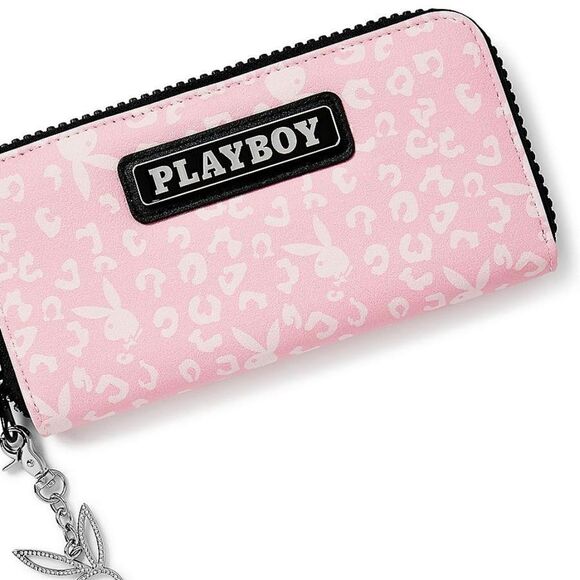 Playboy Pink Cheetah Zip Around Wallet - Picture 1 of 8